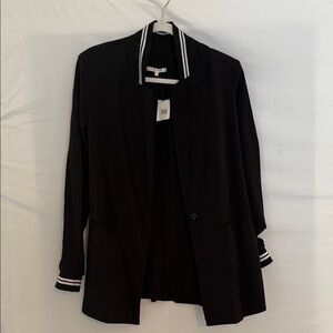Willow & Clay Black Blazer with Striped Details